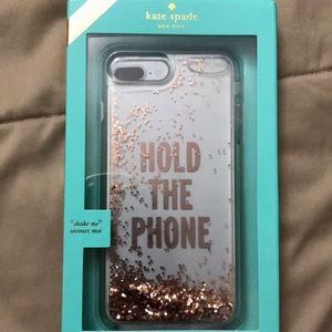 Kate Spade clear liquid glitter iPhone case